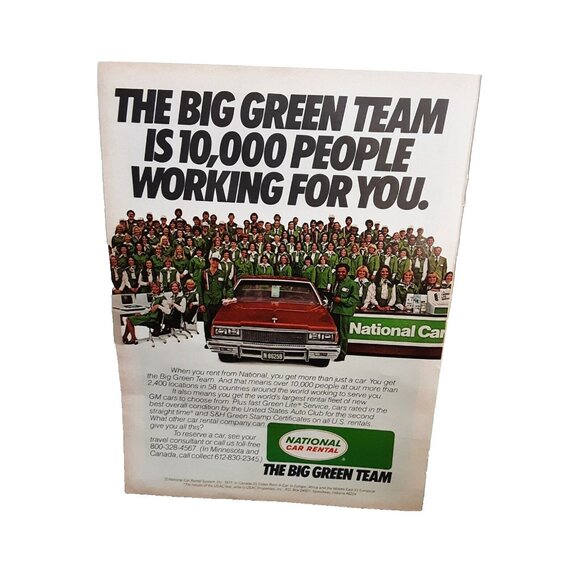 1977 National Car Rental Chevrolet Chevy Original Print ad vintage 70s - Picture 1 of 1